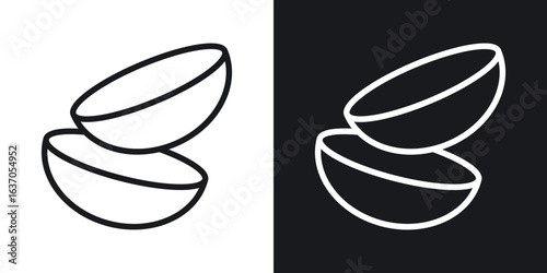 contact lenses icon thin line outline art. Doodle graphics