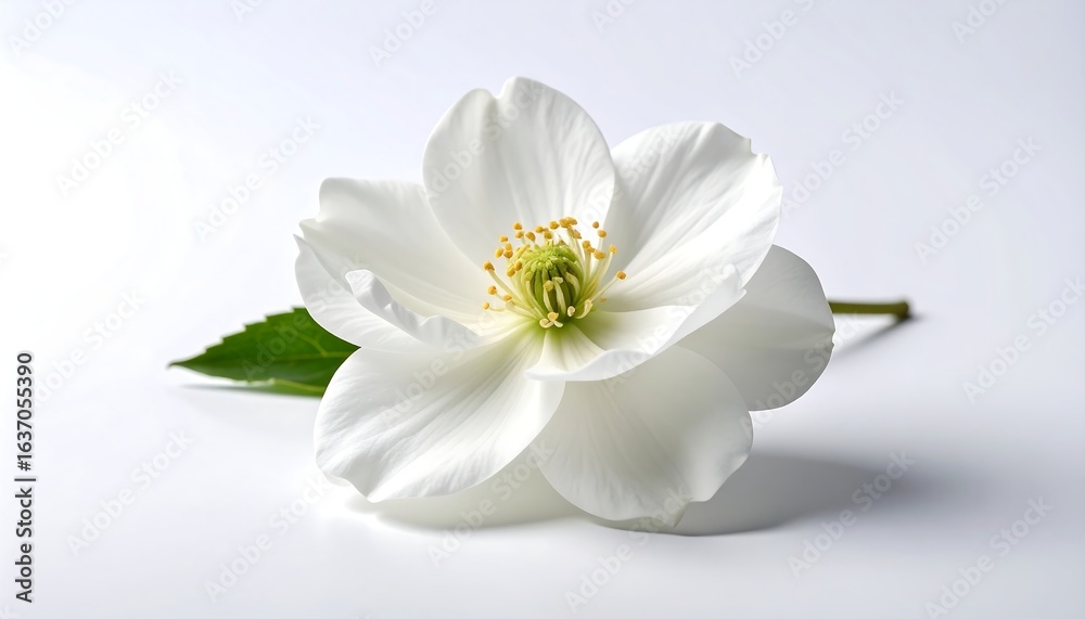 Obraz premium Close-up of a pristine white flower