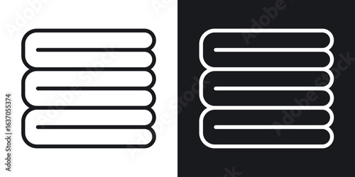 Towel icon thin line outline art. Doodle graphics