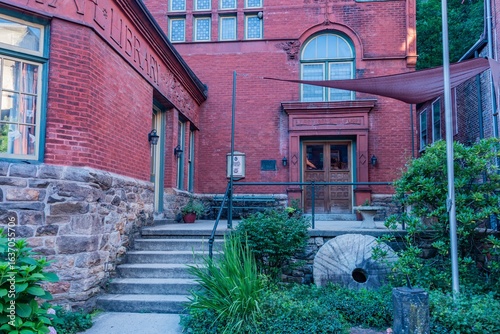 The Library in Jim Thorpe Pennsylvania on a Summer Evening