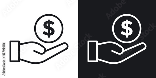 Savings icon thin line outline art. Doodle graphics