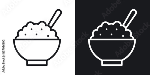 Rise Bowl icon thin line outline art. Doodle graphics