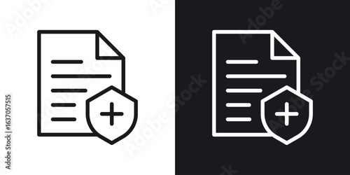Insurance Claim icon thin line outline art. Doodle graphics