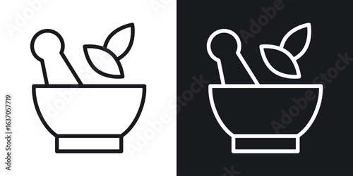 Herbal medicine icon thin line outline art. Doodle graphics