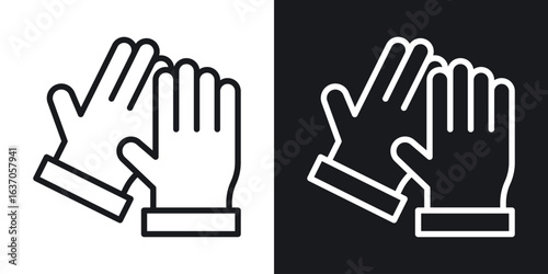 Glove icon thin line outline art. Doodle graphics