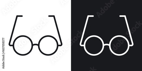 Eye glasses icon thin line outline art. Doodle graphics