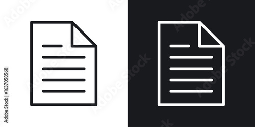 Fotografija Document icon thin line outline art. Doodle graphics
