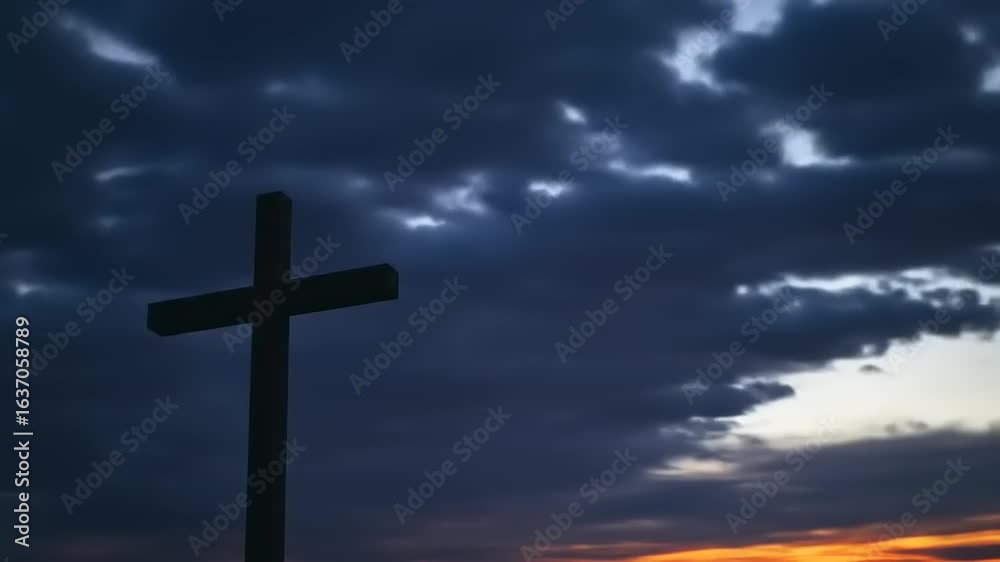 Sunset Cross Silhouette Sky. Sunset Cross Silhouette Sky.