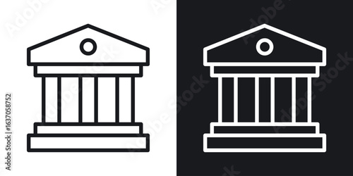 Court icon thin line outline art. Doodle graphics