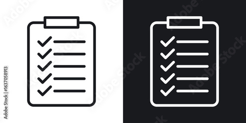 Clipboard icon thin line outline art. Doodle graphics