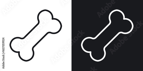 Bones icon thin line outline art. Doodle graphics