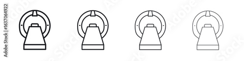 MRI icons big set. Simple black stroke line versions collection