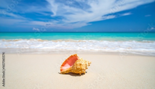 Seashell on a tropical beach