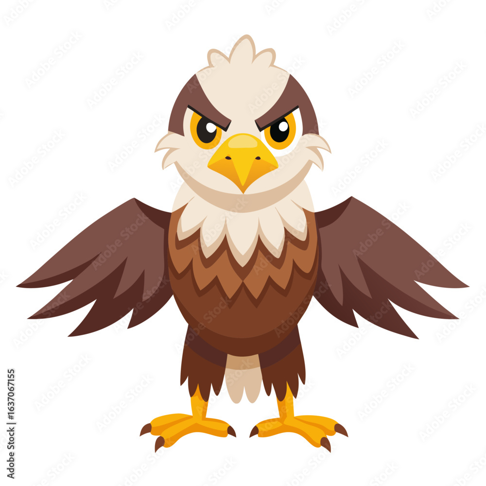 Fototapeta premium vector illustration of eagle, head portrait, cartoon