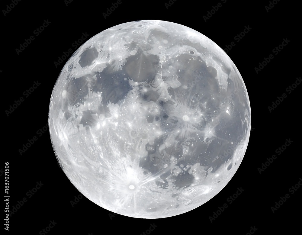 Obraz premium Full moon, detailed surface (1)