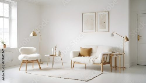 Photo interior modern design room 3d illustration