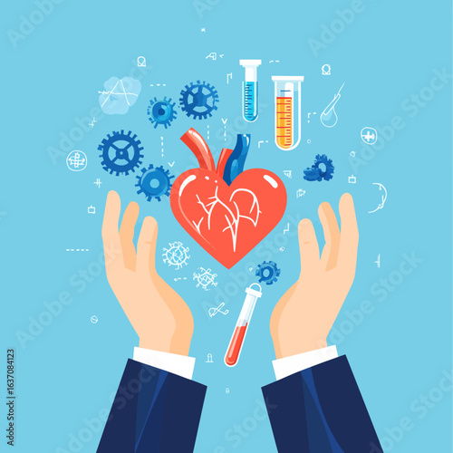 Modern flat design vision for healthcare and medical services