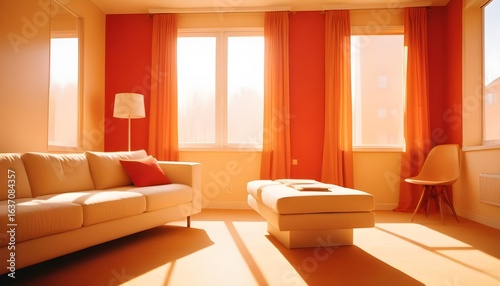 Photo interior modern design room 3d illustration