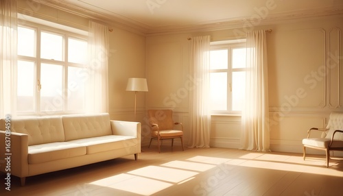 Photo interior modern design room 3d illustration