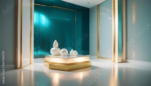 Photo interior modern design room 3d illustration