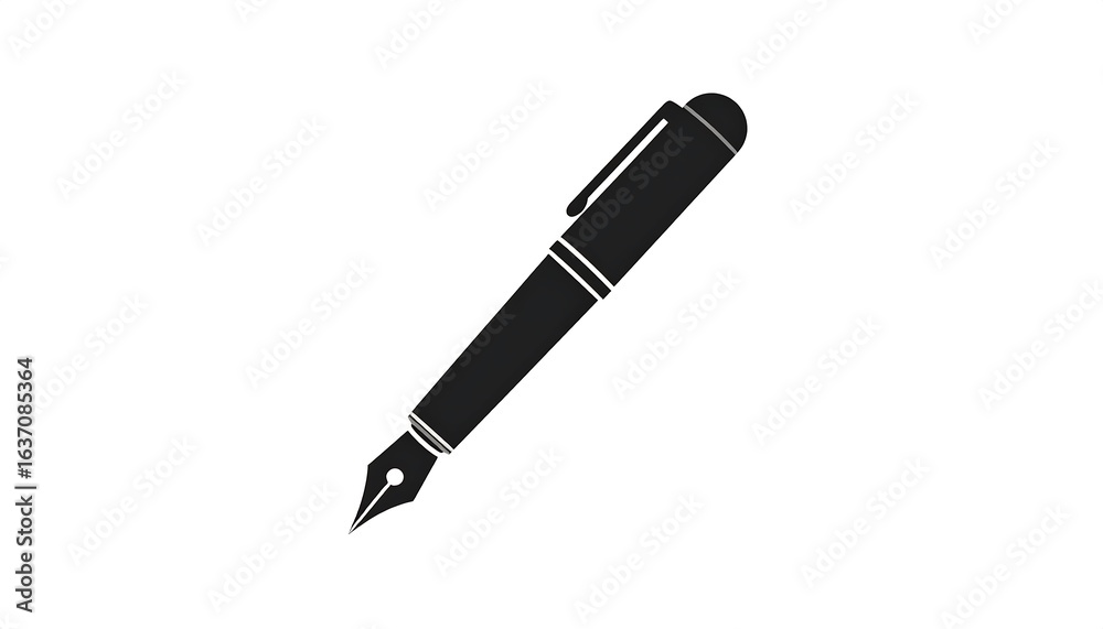 Fototapeta premium Silhouette of a pen