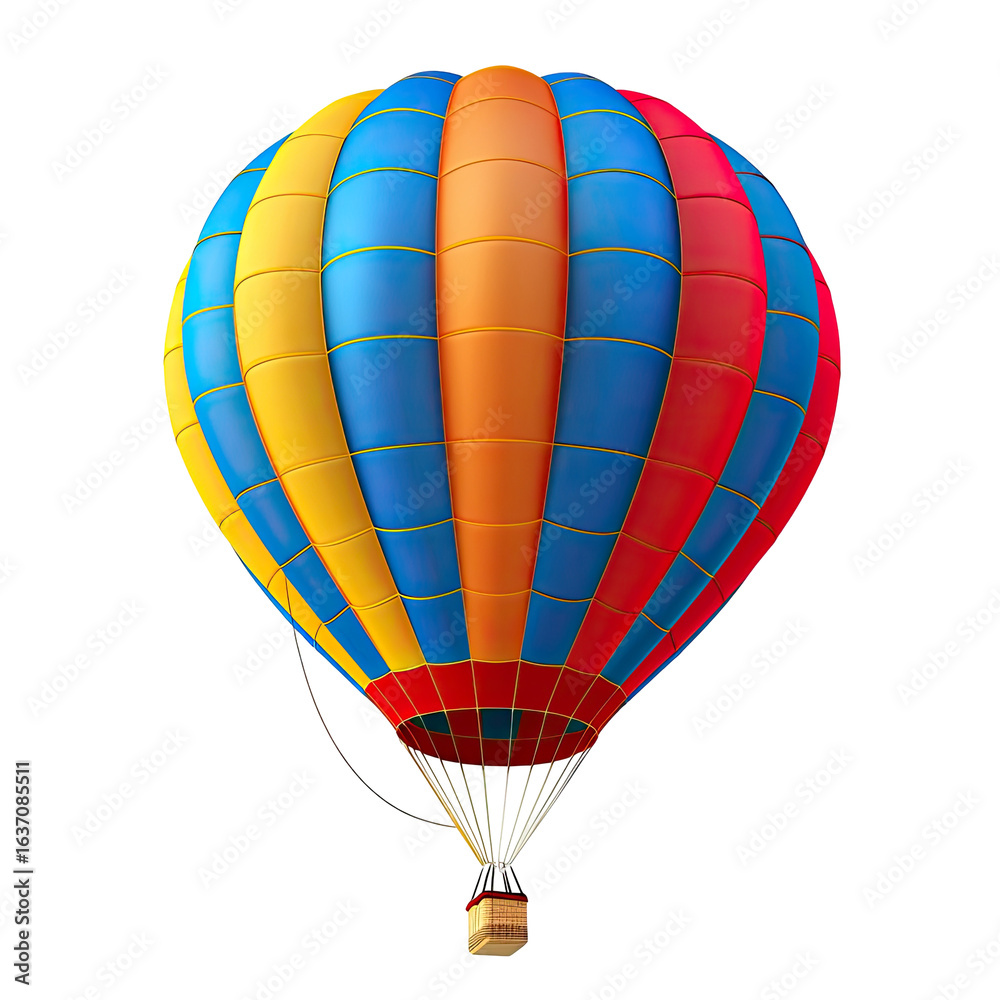 Obraz premium Colorful hot air balloon against black background (26)