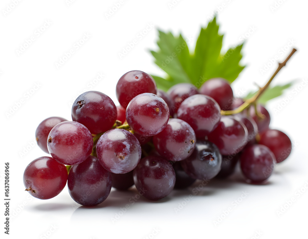 Fototapeta premium Grapes with white background.