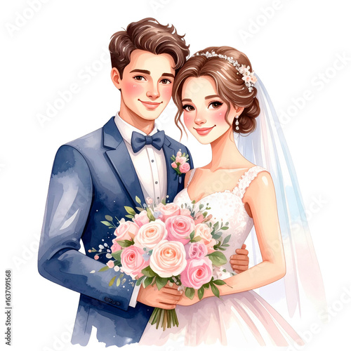 watercolor wedding cake illustration isolated png