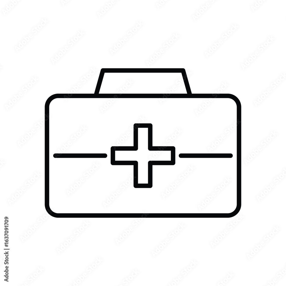 Obraz premium Simple First Aid Kit Icon for Medical and Health Related Themes