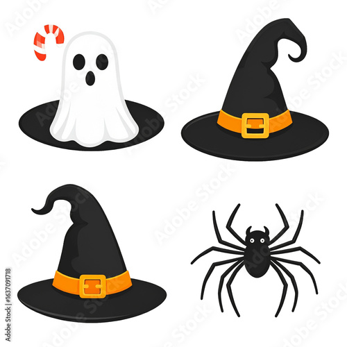 halloween witch hat spooky magic isolated png