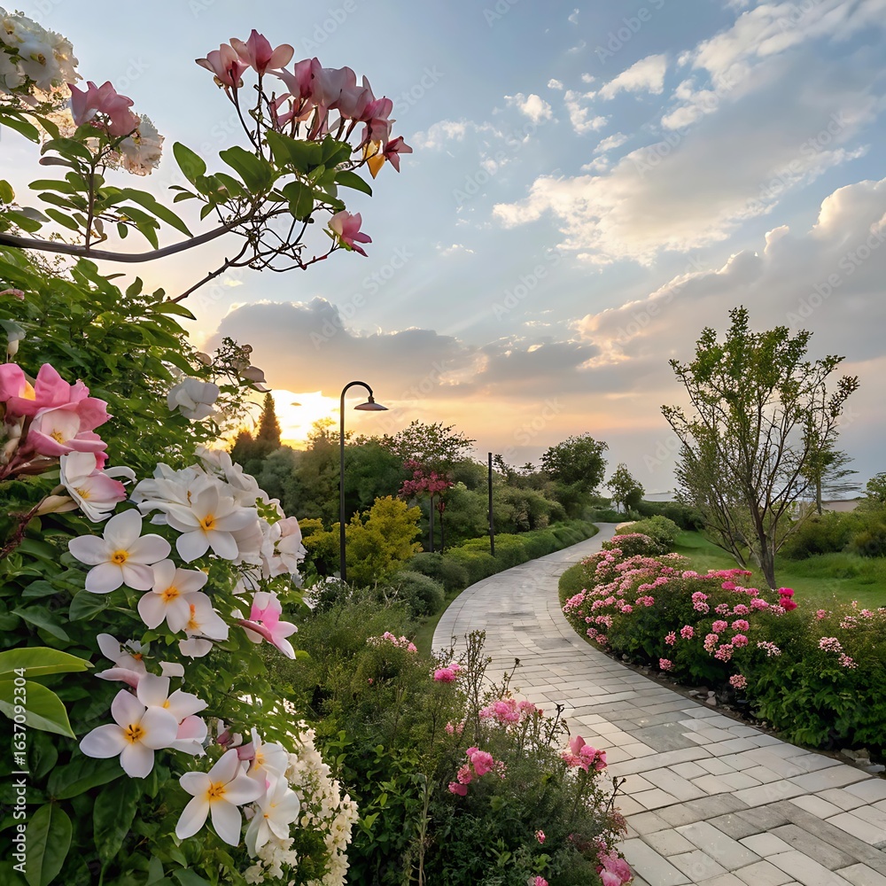 Naklejka premium flowers in the garden