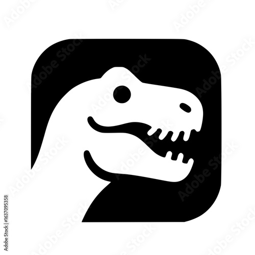 Simple dino logo silhouette
