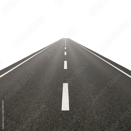 Wallpaper Mural Road surface landscape isolated on white background for transportation and travel route design graphics Torontodigital.ca