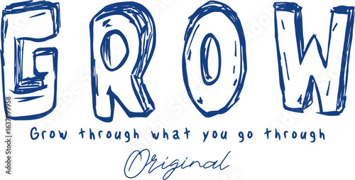 hand drawn sketch style typography for streetwear, t-shirt, or wall art design - Vector