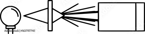 Spectrometer outline icon vector
