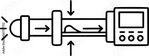 Spectrometer outline icon vector
