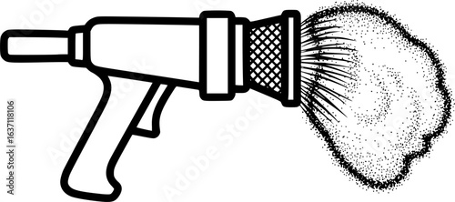 Static grass applicator outline icon vector

