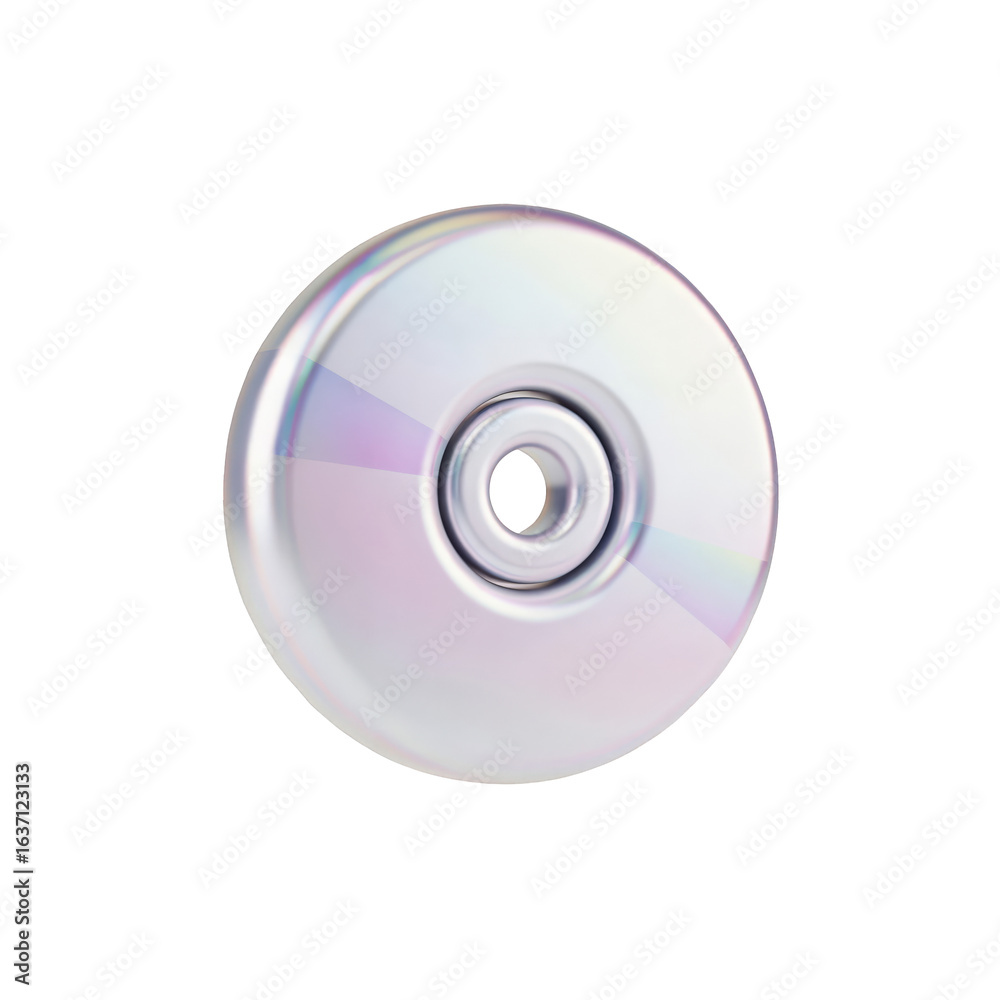 Shiny iridescent compact disc isolated on a transparent background. 3D render of a CD or DVD with holographic light reflection. Digital data storage media. Shiny iridescent compact disc isolated on a transparent background. 3D render of a CD or DVD with holographic light reflection. Digital data storage media.
