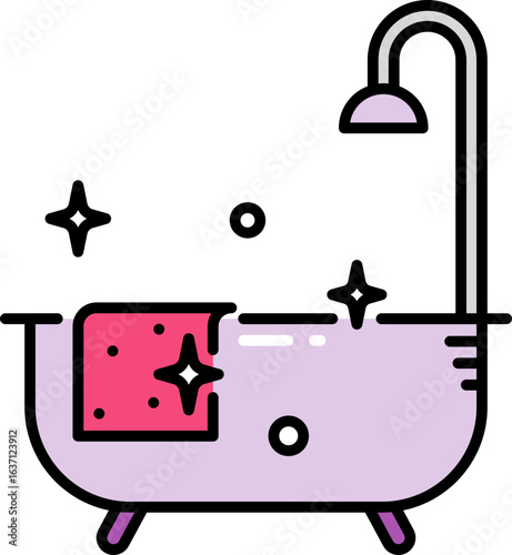 Bathtub line icon
