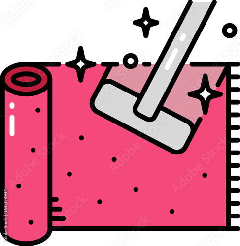 Rug vacuum line icon