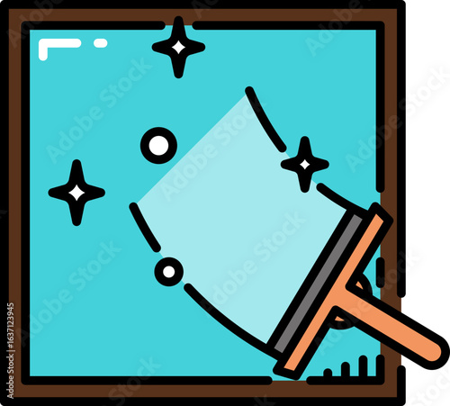 Wipe the glass line icon
