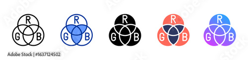 Rgb icon sheet multiple style collection