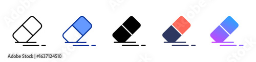 Erase icon sheet multiple style collection
