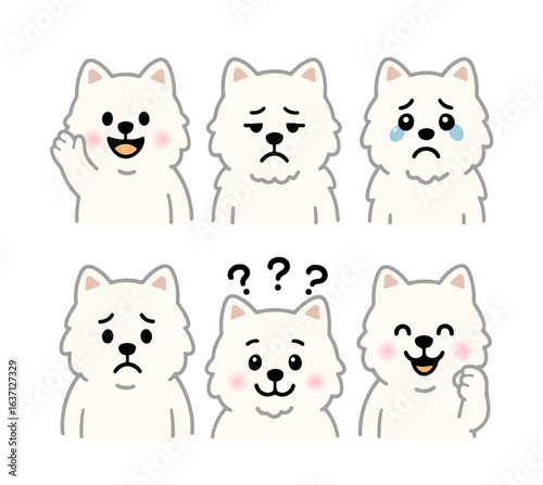 사모예드 스티커 세트