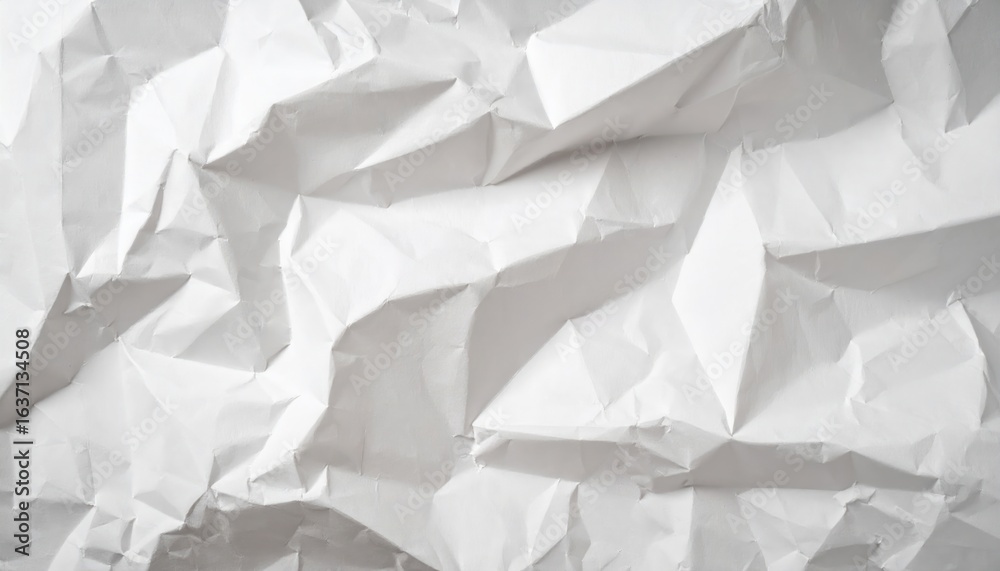 Obraz premium Crumpled White Paper Texture