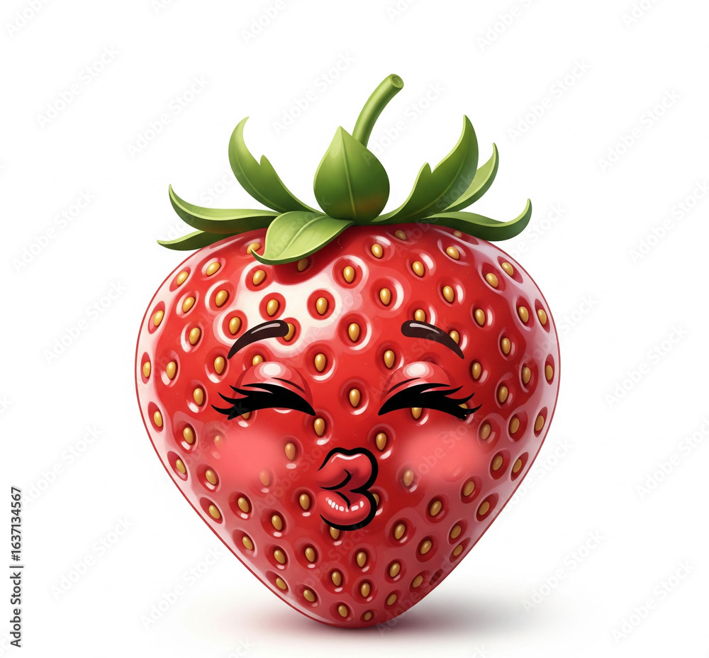 Obraz premium heart shaped strawberry