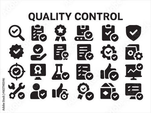 Quality Control Icons set
