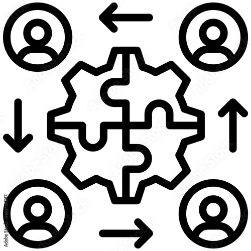 collaborative  icon for Self improvement, business, website, application, printing, document, poster design, etc