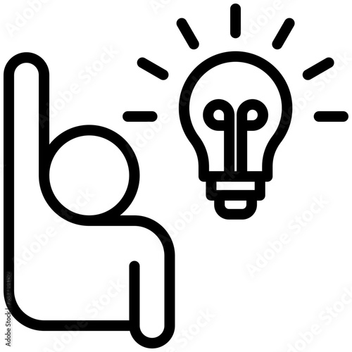 initiative icon for Self improvement, business, website, application, printing, document, poster design, etc