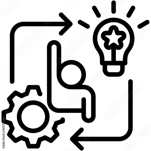 initiative icon for Self improvement, business, website, application, printing, document, poster design, etc